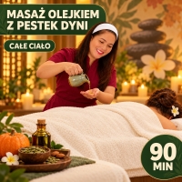 90 - minutowy masaż olejkiem z pestek dyni