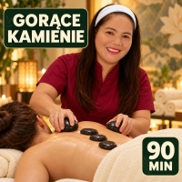 90 - minutowy masaż gorącymi kamieniami (hot stones massage)