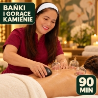 90 - min masaż bańkami i gorącymi kamieniami